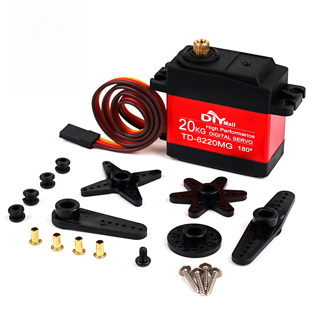 TD-8220MG 20kg High Torque Digital Servo Waterproof Metal Gear Engine Motor for RC Car Helicopter