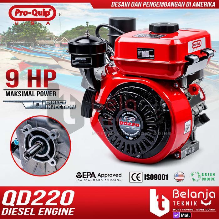PROQUIP Mesin Diesel QD220 Diesel Engine 1 Silinder Horizontal Shaft Penggerak Pompa Giling Molen 9 