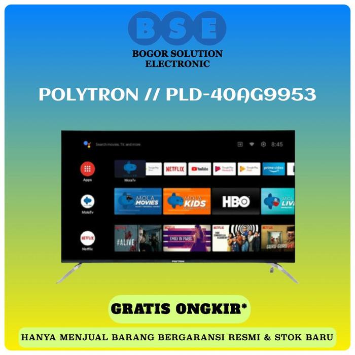 TV Android Polytron 40 Inch PLD-40AG9953 Smart TV Android 40 Polytron