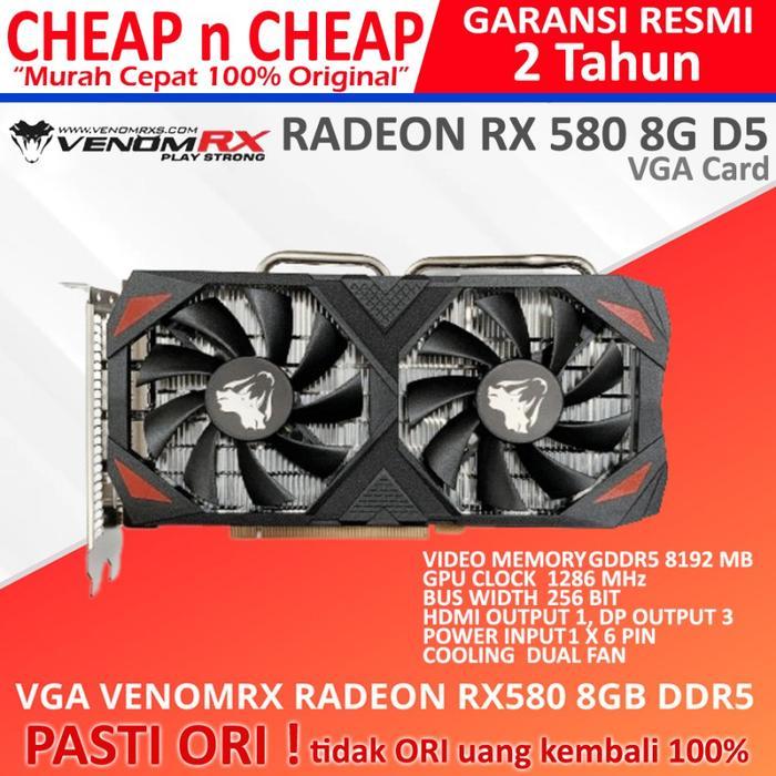 VENOMRX RADEON RX 580 8G D5 256 bit VGA Card Venom RX 8GB RX580 DDR5 - RX 580 8GB