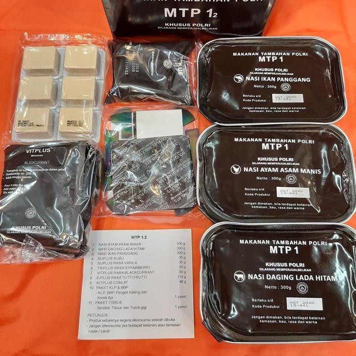 Ransum MTP1 makanan tambahan polri nasi kaleng nasi siap saji