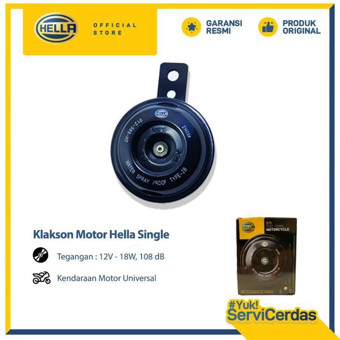 Klakson Disc Hella Motorcycle Single Horn 12V 108Db - Klakson Motor