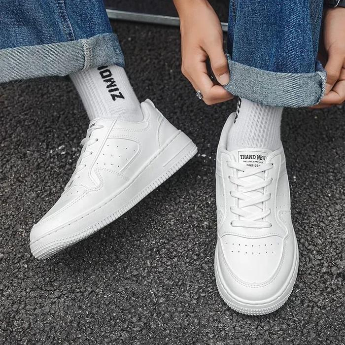 Sepatu Putih Pria Sneakers Casual Premium Kets Original Keren