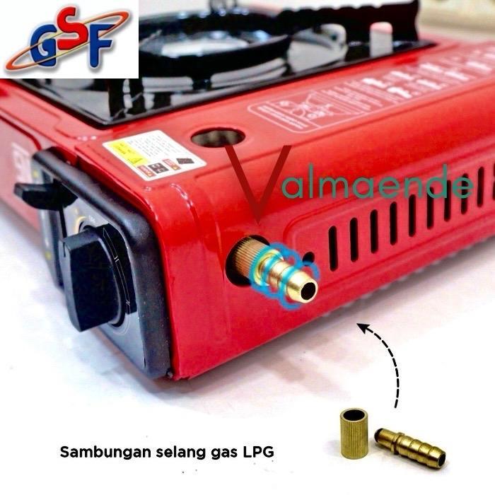 Kompor Gas Portable 2 In 1 Grill Pan Perlengkapan Bbq Lpg Gas Kaleng