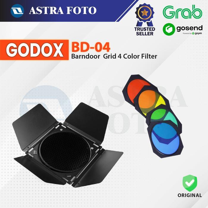 Godox BD-04 Barndoor Honeycomb Grid 4 color filter SL60w SL60 SK400