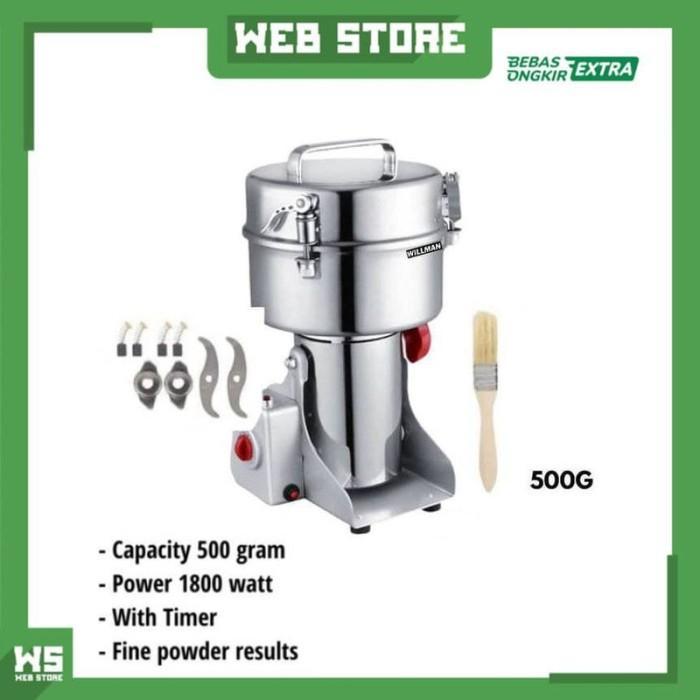 Willman Mesin Miller Bumbu Kering Rempah Blender Powder Grinder Kopi Grinder De 500G