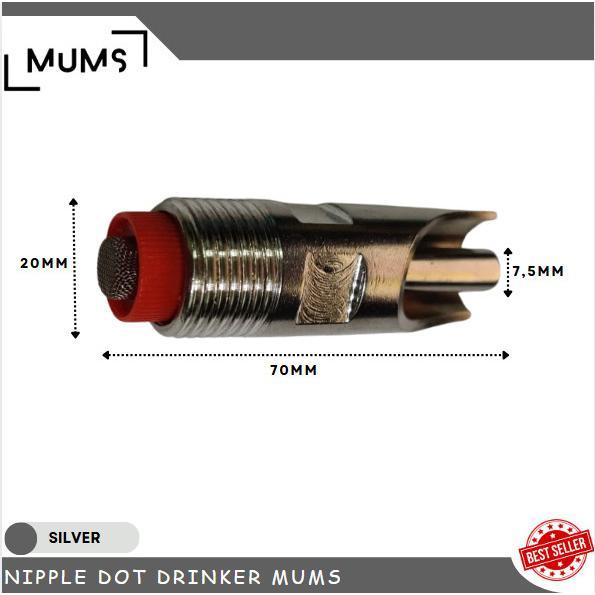 DDS480 - Kran Nepel Nipple Nipel Dot Alat Minum Hewan Ternak Babi Kambing Domba Otomatis Stainless S