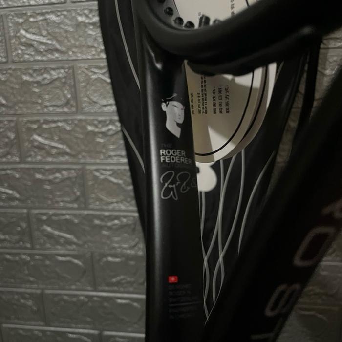 Raket Tenis Lapangan Carbon premium WILSON PROSTAFF RF97 HITAM +senar Dunlop s-gut free tas Best