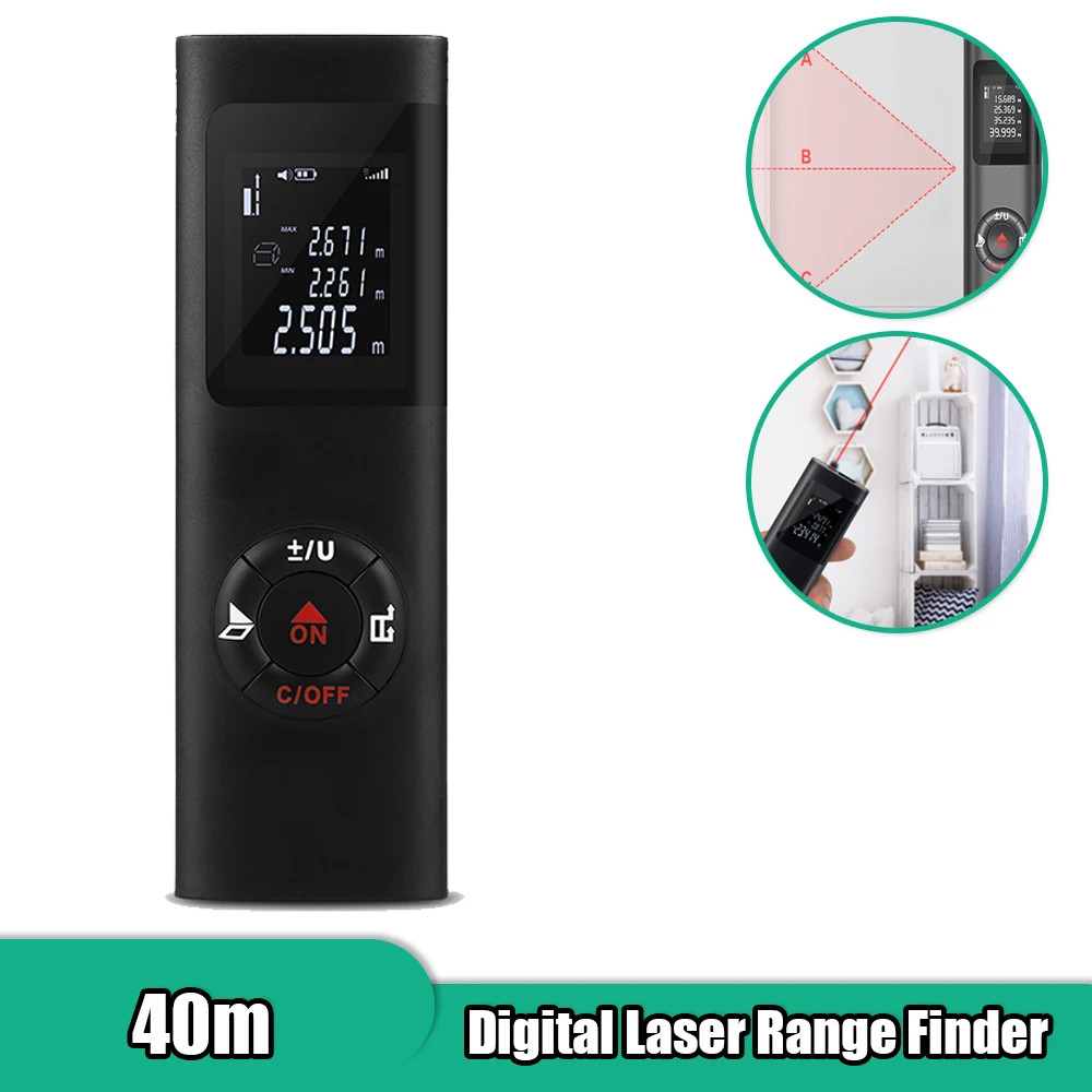 FLASH SALE    40m Portable Miniature Laser Rangefinder Rangefinder Charging Laser Rangefinder Digita