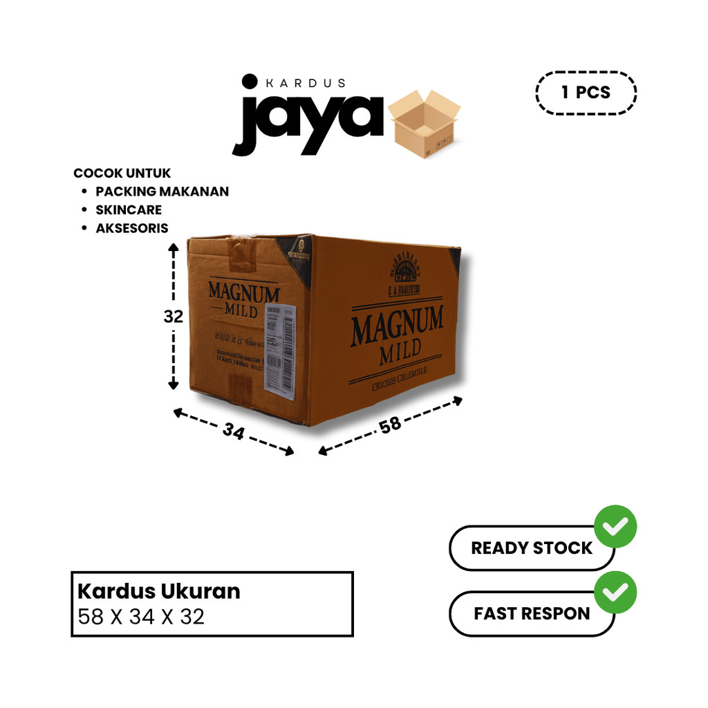 Kardus Bekas Magnum Mild | Cocok untuk Packing Barang | Harga Murah | 1 Pcs