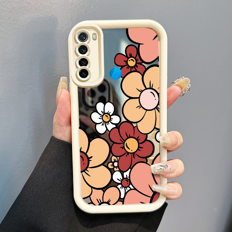Casing Hp Xiaomi Redmi Note 8 Redmi Note 8T Redmi Note 8 Pro Case HP Casing pola Bunga Kasing cermin