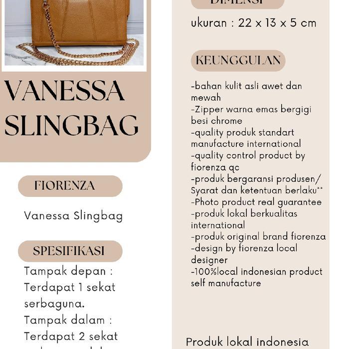 Fiorenza tas wanita kulit asli 100% Vanessa Sling bag genuine leather 2100M clearance sale