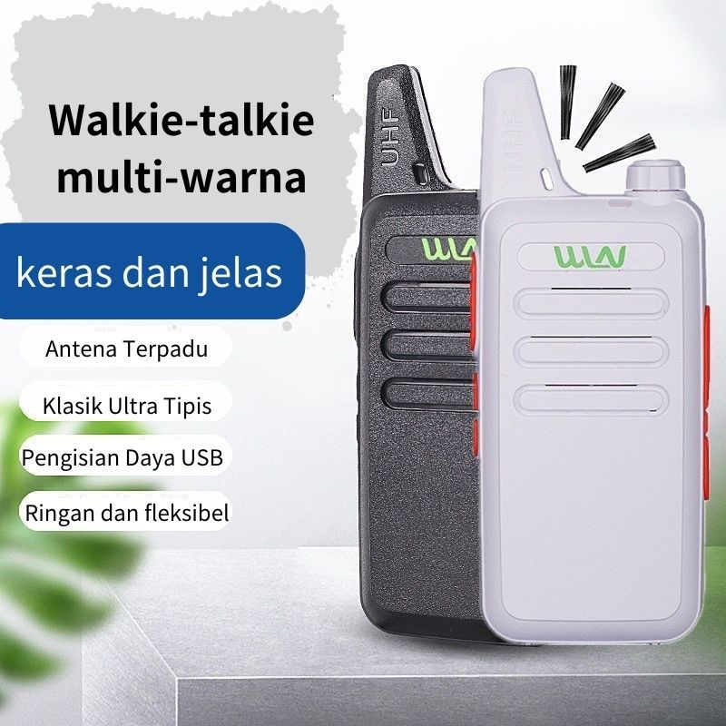 Walkie Talkie Nirkabel Baterai Li-ion, Walkie Talkie Genggam, Walkie Talkie 6 Warna