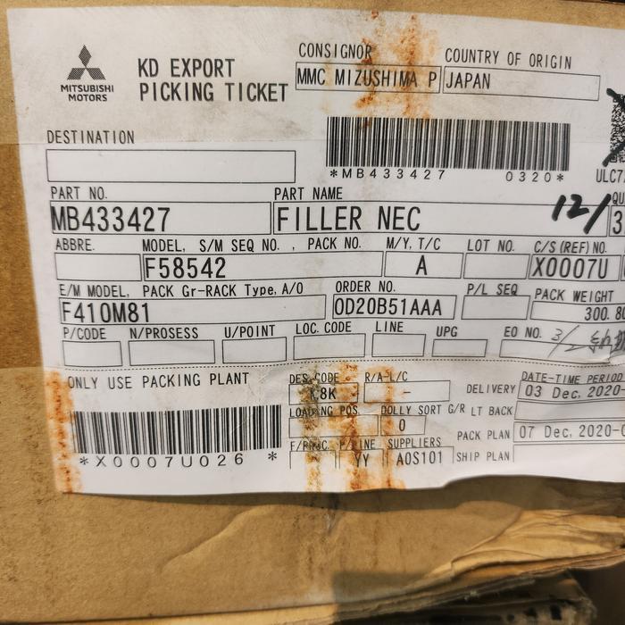 Baru Pipa Pipe / Tutup Tangki Tanki Solar Mitusbishi L300 Diesel Ori Ori Berquality