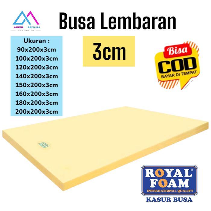 Royal Foam Busa Lembaran D16 Tebal 3cm Ukuran 90x200 120x200 140x200 150x200 160x200 180x200 200x200