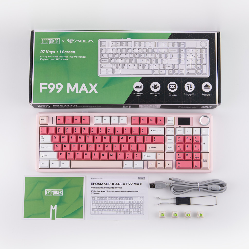 EPOMAKER AULA F99 MAX 96% ANSI US QWERTY Layout Tri-mode Wireless Mechanical Gaming Keyboard Custom