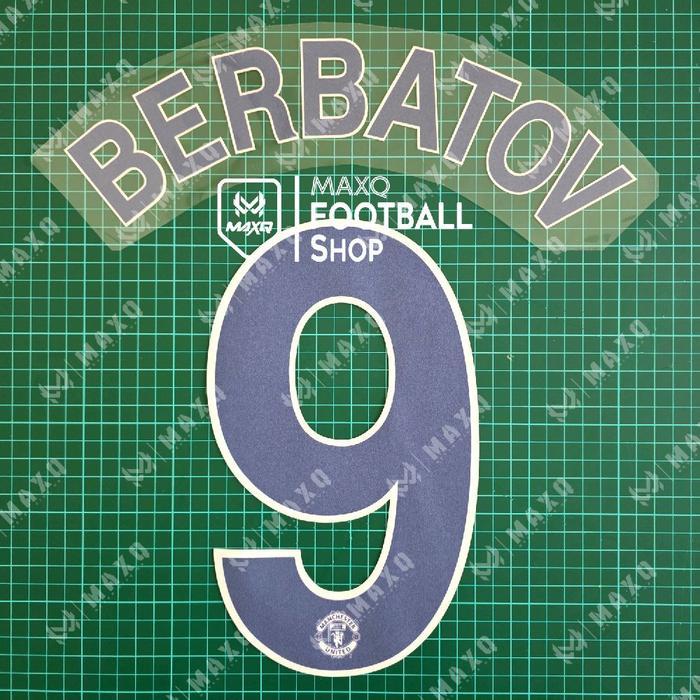 Terbaru [ Nameset ] Berbatov 9 Manchesterrr Untd 2008 / 2009 Champions League Away Mu