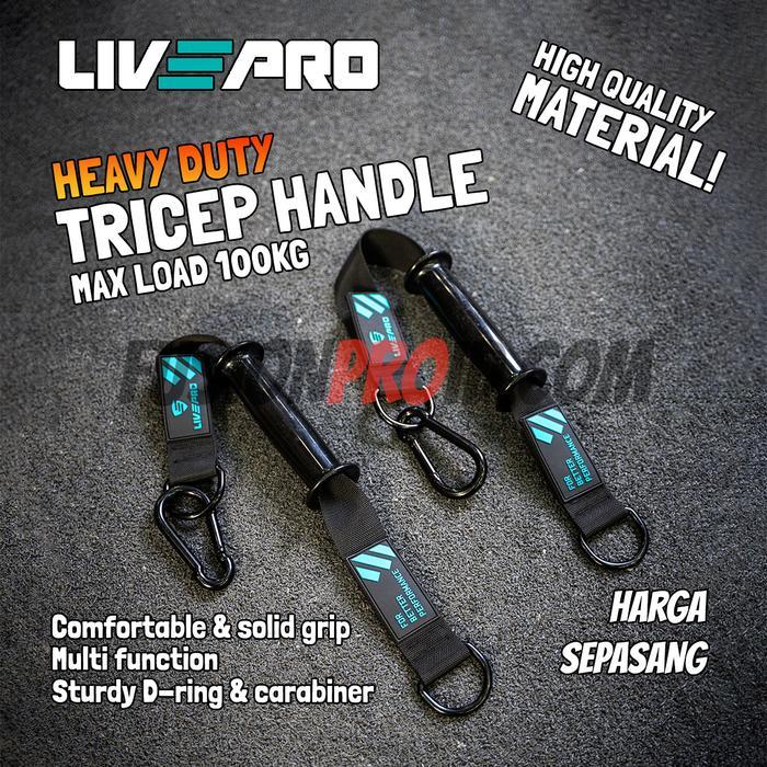 TERLARIS Strap Handle Tricep Rope Tali Latihan Triceps Fitnes Fitness Livepro