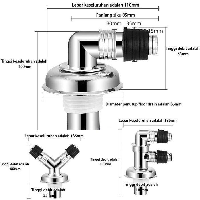 DISKON Vixplorn Floor Drain Mesin Cuci Plastik/Floor Drain Set /Floor Drain Mesin Cuci Full