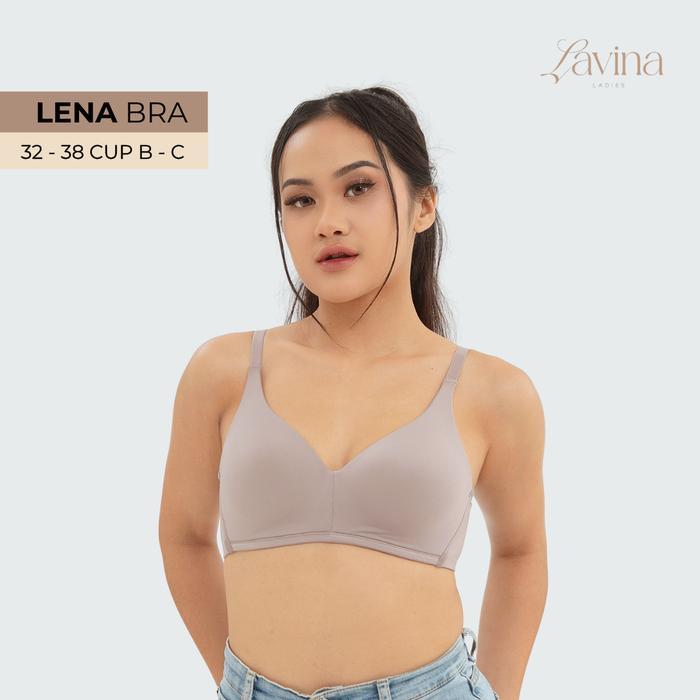 Bra Tanpa Kawat Seamless Busa Tipis Ukuran 32B Coklat