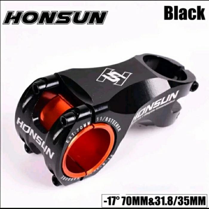 Honsun Stem Sepeda 7 Cm 17 Derajat Os Stem Sepeda 31.8Mm 35Mm 70Mm 17 Terlaris