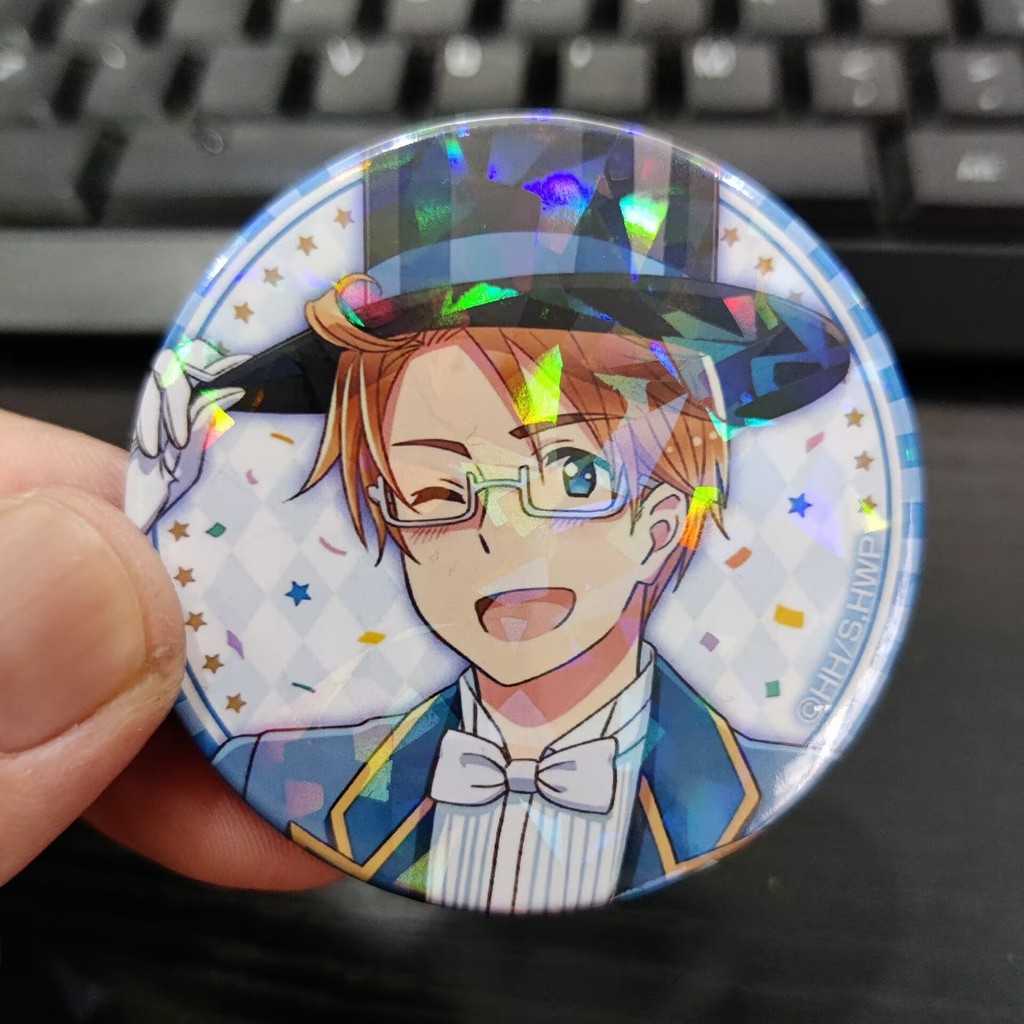 Hetalia: Axis Powers Anime Figure Feliciano Vargas Ludwig Metal Laser Badge Character Arthur