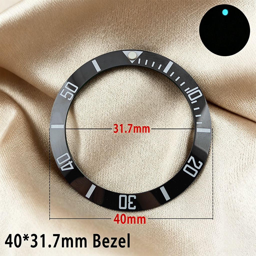 ForgeLink GMT Watch Bezel 40mm Bezel Inserts 40mm * 31.7mm Ceramic Bezel Insert Fit 42mm to 44mm
