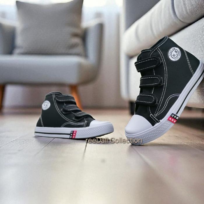 NB Sepatu Sekolah Anak Laki-laki & Perempuan Kanvas 12 oz Insole Tebal Empuk Outsole Karet Anti-Slip