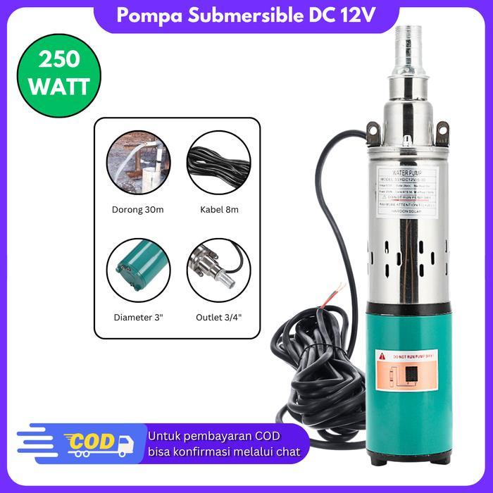 Pompa Celup Sumur Submersible Pump Dc 12V Pompa Dorong Sumur