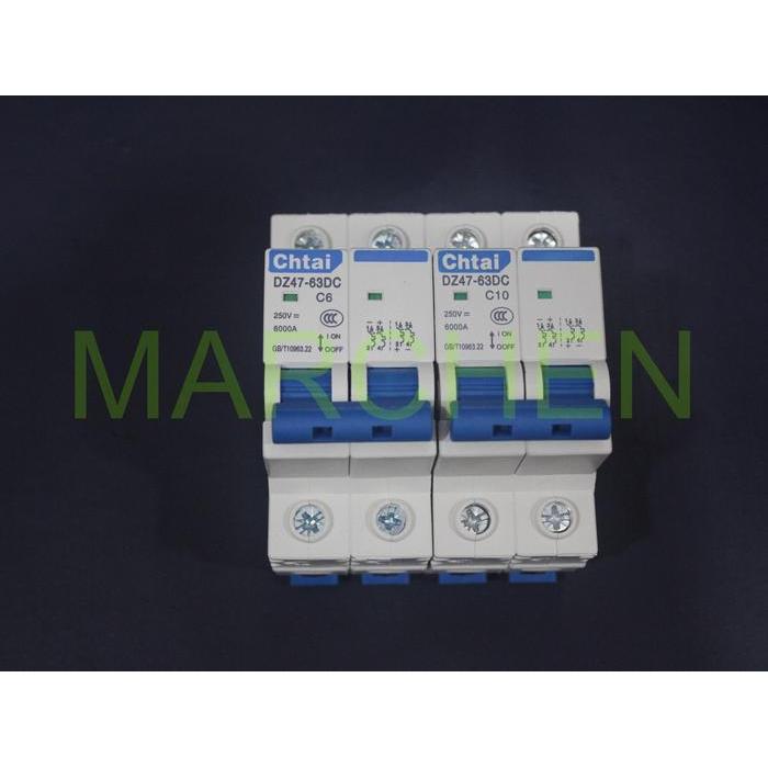 MCB DC 2P 6A - 10A MERK CHTAI