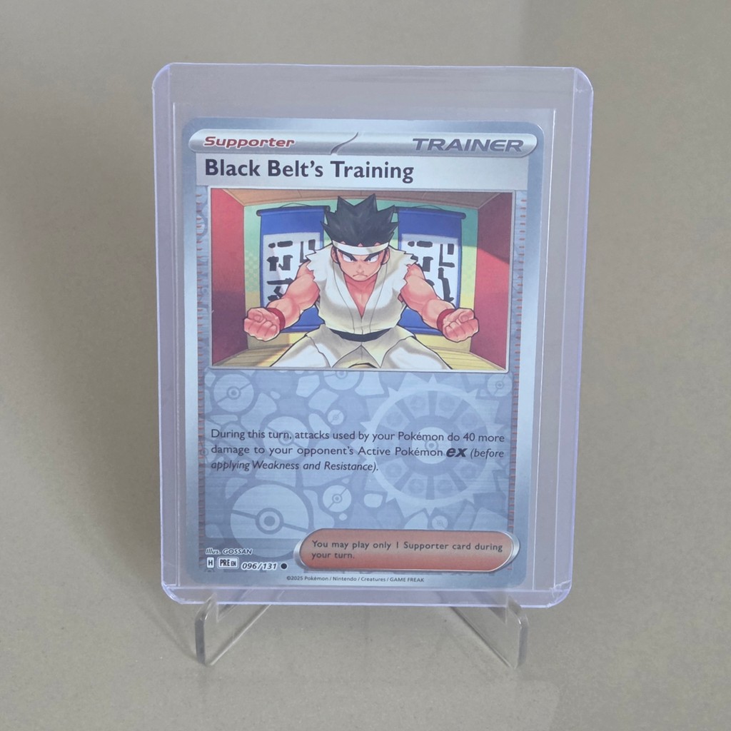 Kartu TCG Pokemon Black Belt'S Training 096/131 Prismatic Evolutions Inggris