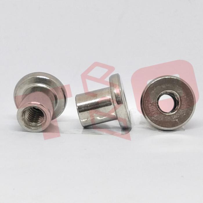 Mur Topi M6x10x15 SS304 - Mur JCN M6 Stainless - Mur JCN Dia kepala 15