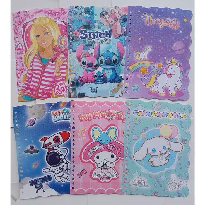 Isi Binder/ Refil Binder A5 Karakter isi 20 Cover Random untuk Stationery