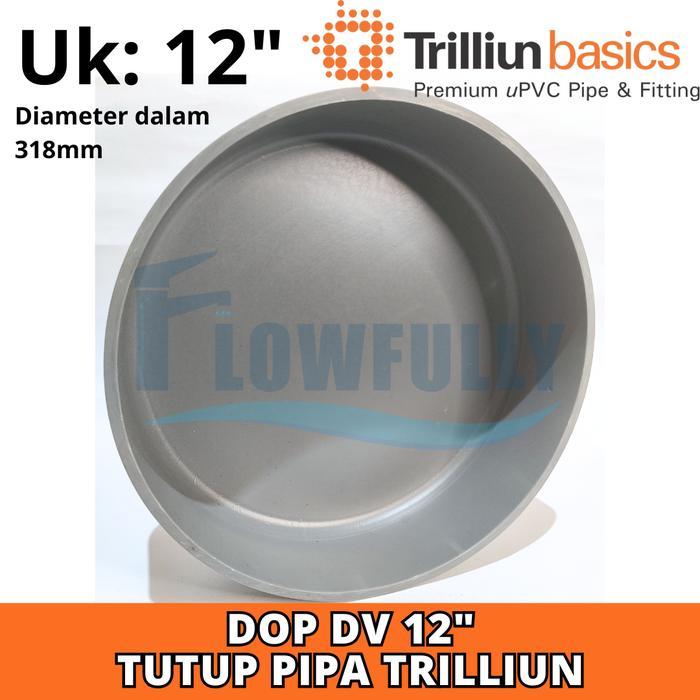 Grubyshop- Dop Dv 12 Inch Trilliun Tutup Pipa Paralon Pvc 12 Dim End Cap D 12"