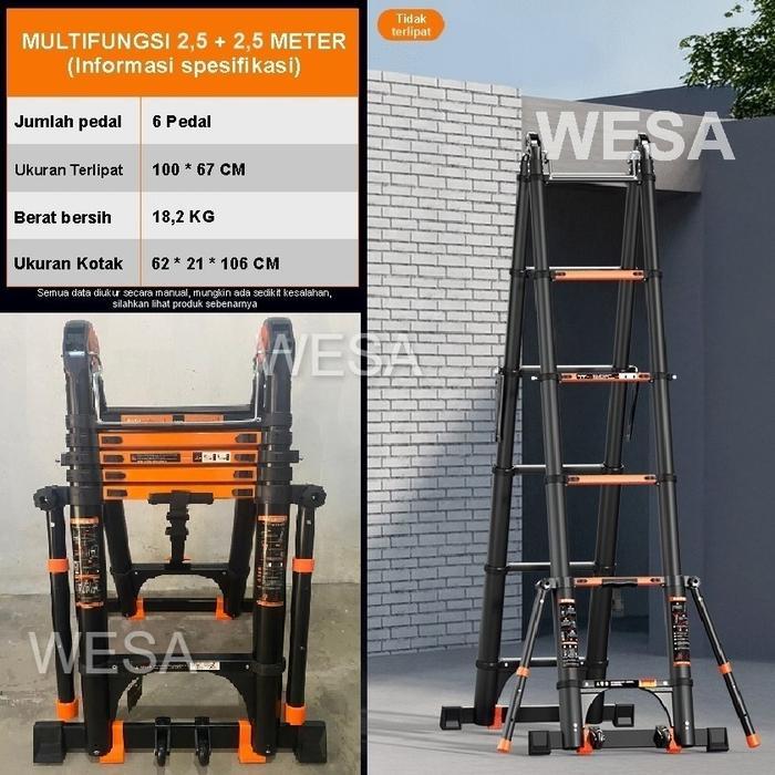 4.2m 5m 5.8m 6.6m 7.4m 8.2m tangga BAFEN ELITE tangga lipat teleskopik telescopic teleskop single do