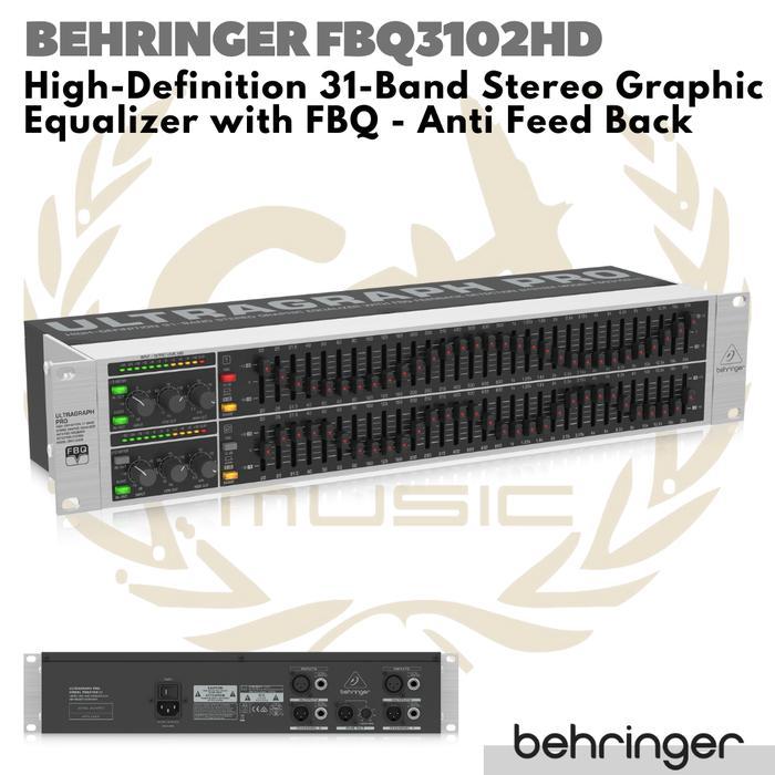 BEHRINGER ULTRAGRAPH PRO FBQ3102HD 31 Band Graphic Equalizer with FBQ