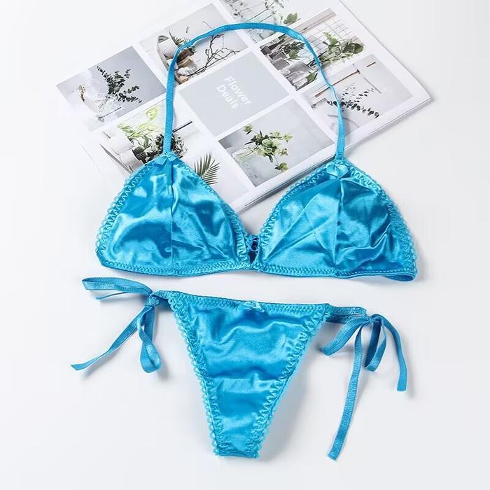 SUITS Bra Set Wanita Lingerie Tali Bikini Mini 5B051 Bh Cocok untuk Semua Musim Hadiah Romantis