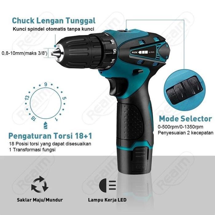 READY New Mesin Bor Baterai Tangan 298V Bor Listrik Bor cas Bor mini Bor portable Bor Portable Obeng