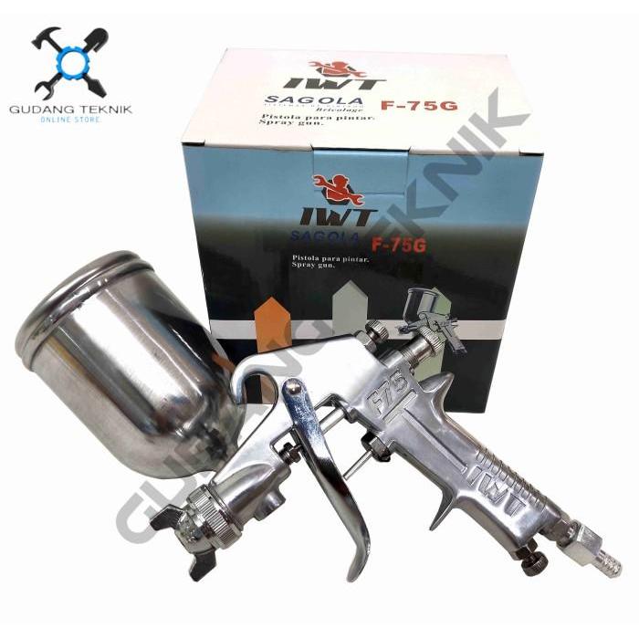 READY IWT SAGOLA Spray Gun Cat Tabung Atas Bah F75G F75S Semprotan Cat