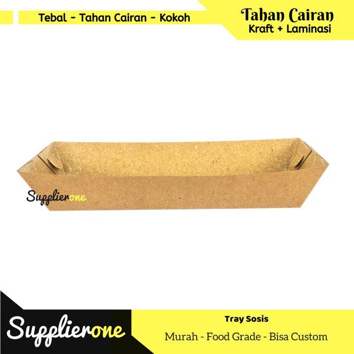Paper Tray Sosis isi 75 Dus Sosis / Dus Hotdog / Paper Tray Sosis Bakar