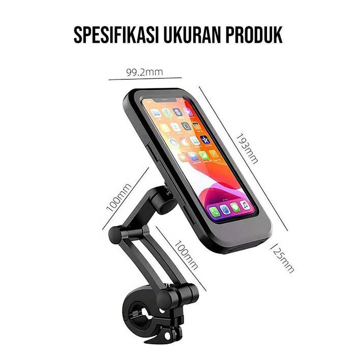 Holder HP Motor Universal Penjepit HP Stang Motor Anti Goyang Holder Untuk Stang Motor Sepeda GX-26