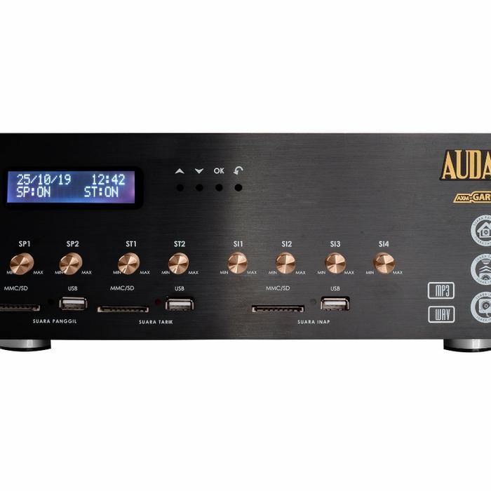 Audax Ampli Walet AXM-GARUDA 3 Channel Input USB/MMC 8 Channel Output Tweeter Auto Switch AC/DC 2400