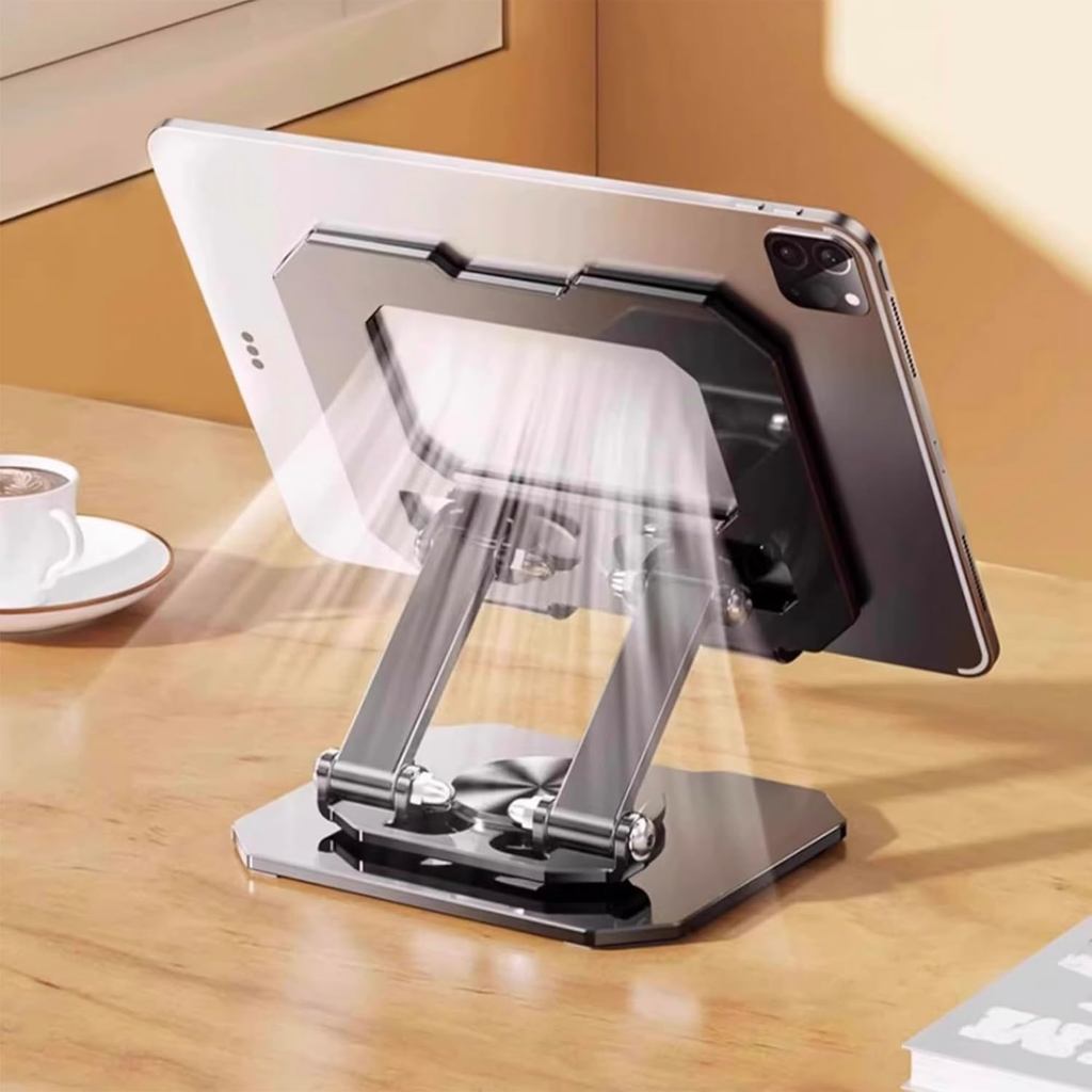 Tablet Stand Swivel Ipad Stand with 360 Rotating Base Adjustable Tablet Holder for Drawing,