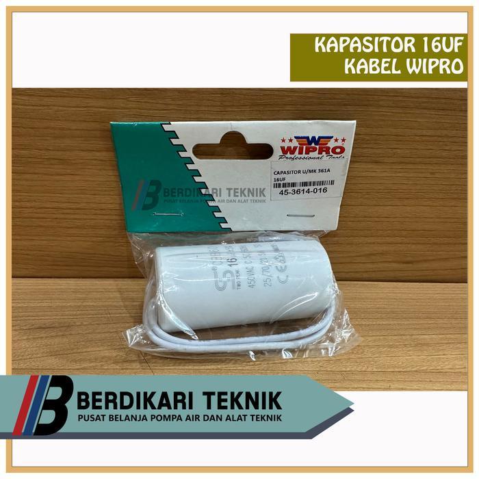 Kapasitor Wipro Cbb60 16Uf 450V 450 V Capasitor Kabel Cbb 60 Bulat Kabel 16 Uf Mfd 16Mfd Untuk Mesin