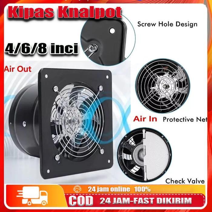 TERLARIS Kipas Exhaust Ventilasi Dinding / 4/6/8 Inch Exhaust Fan Dinding / Booster Fan / Booster