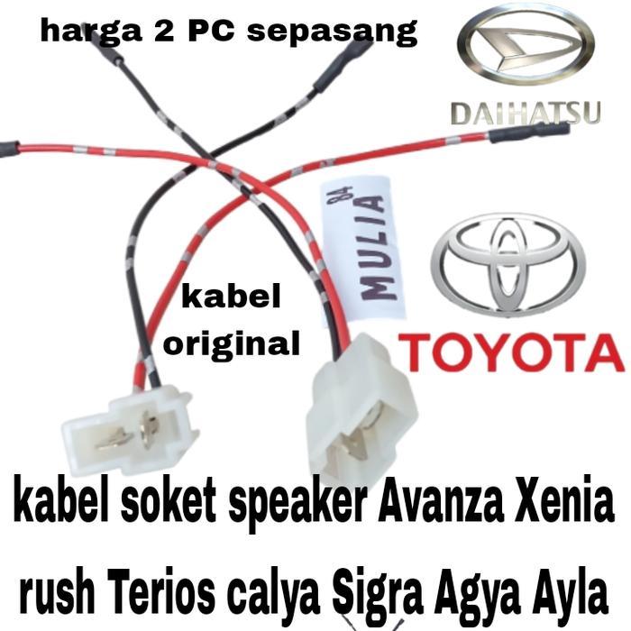 NEW Soket kabel pnp speaker mobil Toyota Daihatsu ORIGINAL