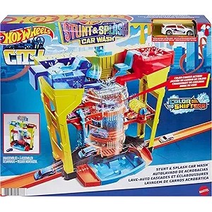 Hot Wheels Mattel Stunt & Splash Car Wash Playset