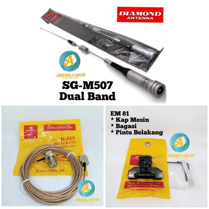 paket antena rig dual band komplit