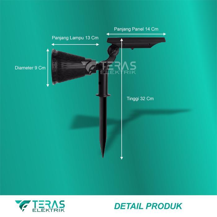 TERUJI lampu sorot taman solar cell tenaga surya lampu sorot outdoor solar