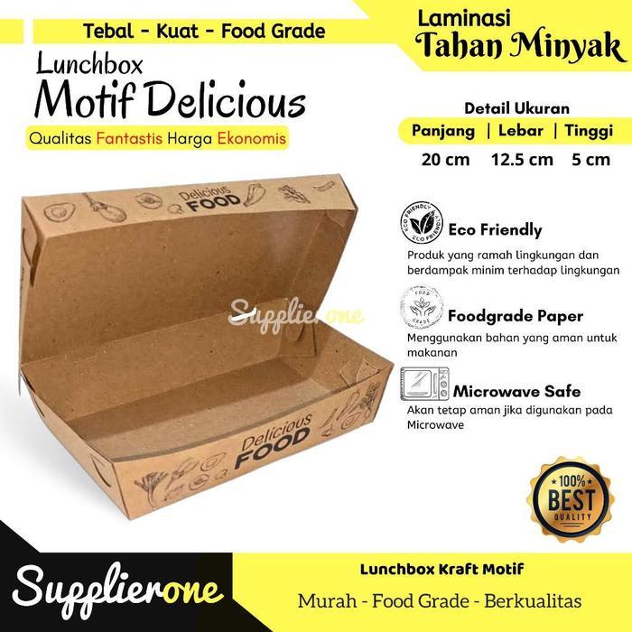 magg- Paper Lunch Box Motif Isi 50 / Lunch Box Paper / Lunch Box / Lunch Box Kertas